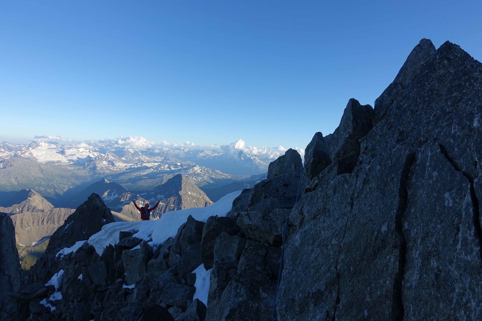One Push en face sud du Mont Blanc Juillet 2016