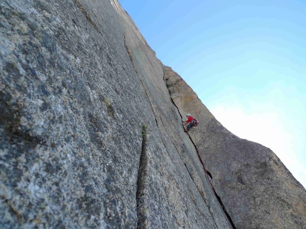 Marion dans le dièdre de 40m