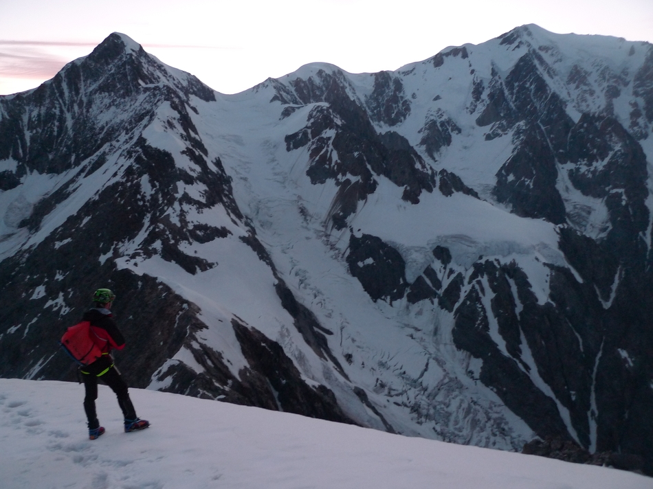 Sebastien Bohin dans la traversée Miage -Bionnassay-Mont-Blanc