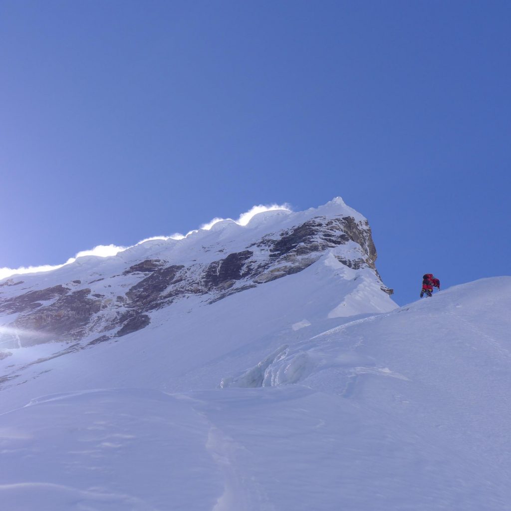 Dans le bas de la descente