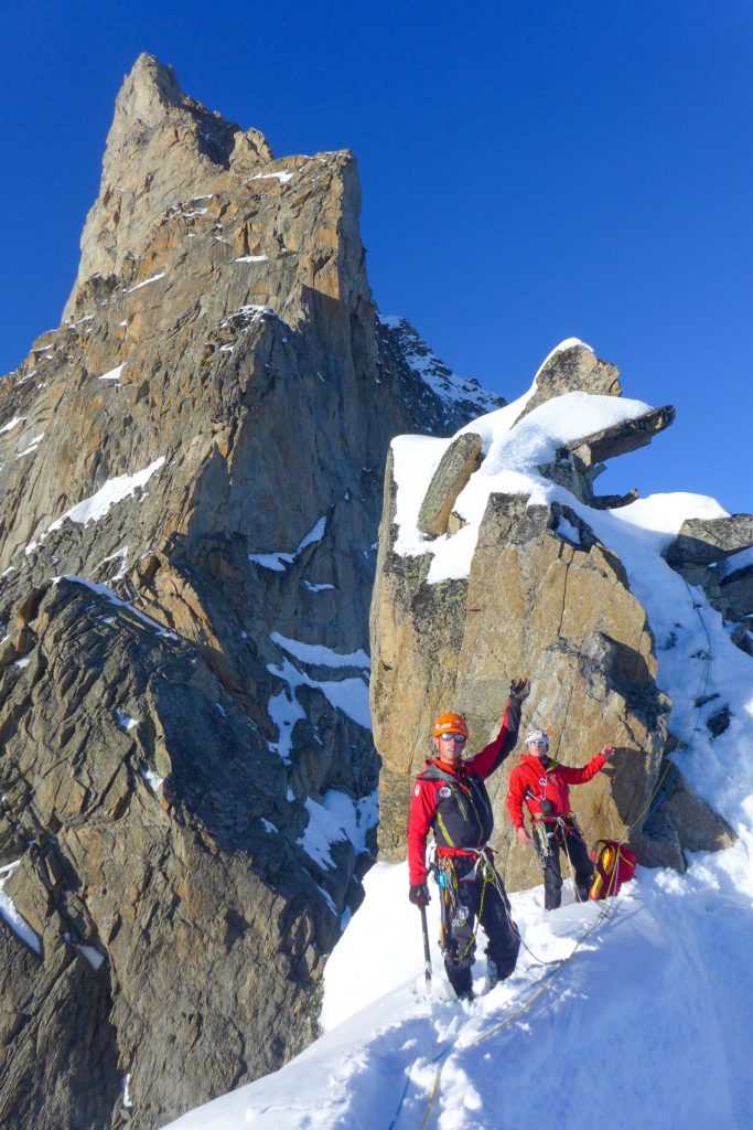 Premier bivouac dans l'Aiguille noire de Peuterey