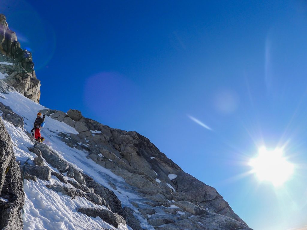 Alain - Face nord des Drus - Avril 15