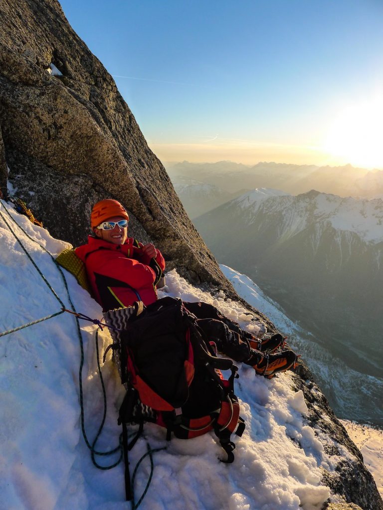 Alain - Face nord des Drus - Avril 15