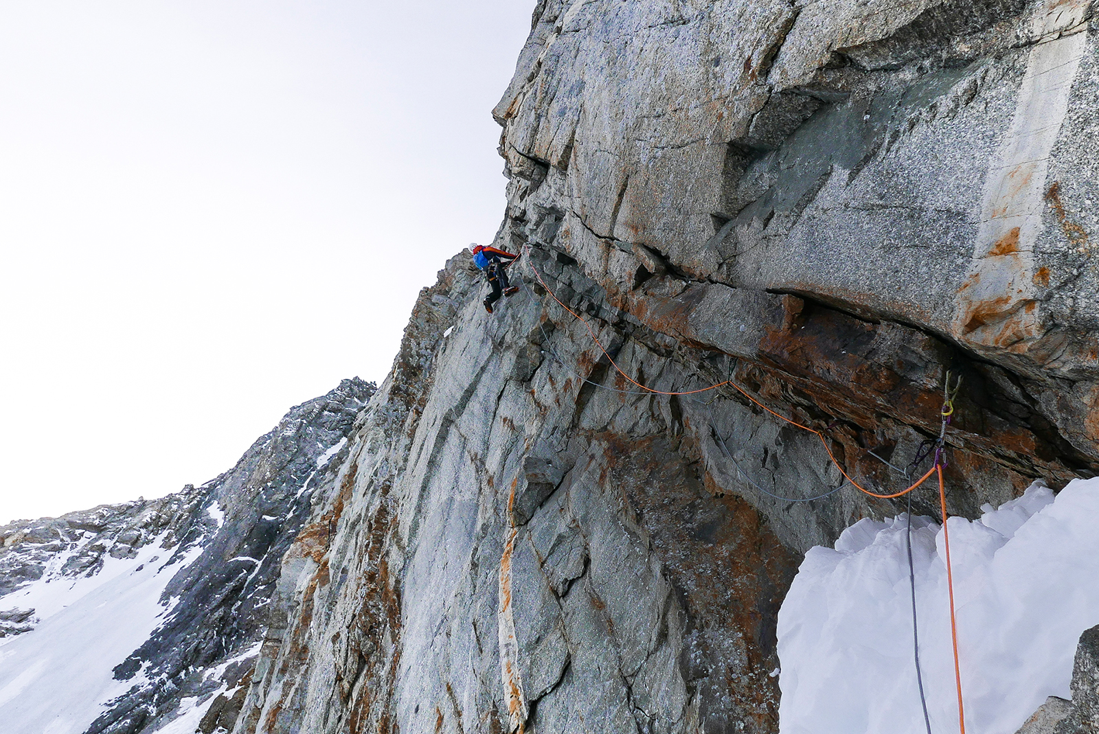 « Rolling stones » en face nord des Grandes Jorasses…