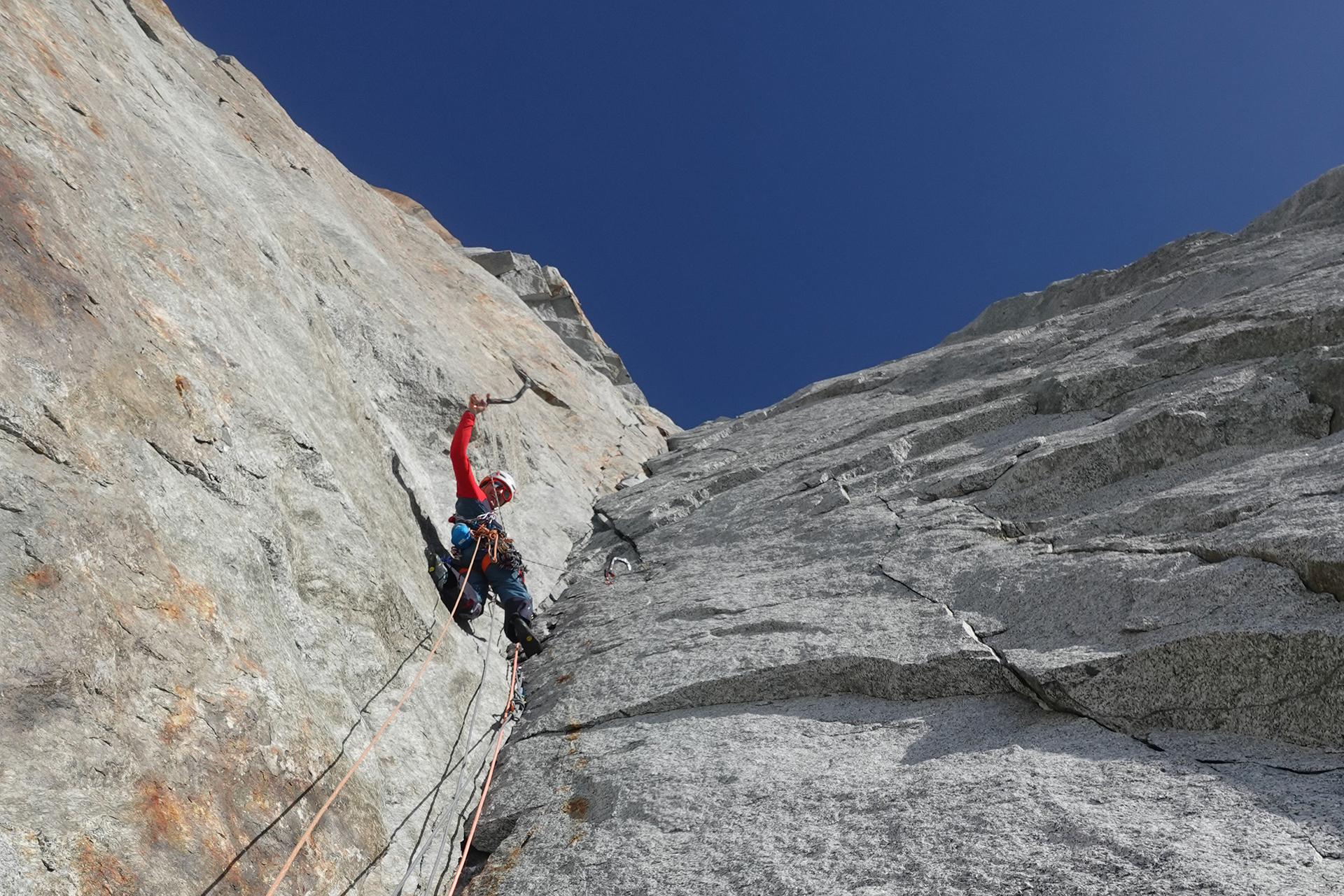 Ouverture en face ouest des Drus